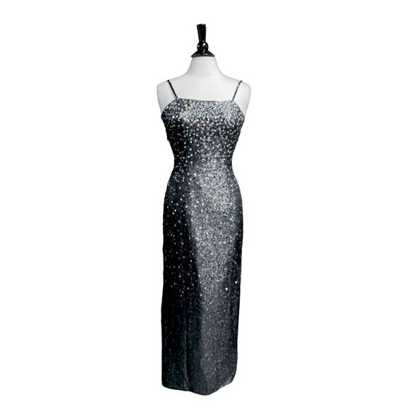 Modern Maids Collection Shimmer Spaghetti Strap Evening Gown Size 8 - Picture 1 of 8